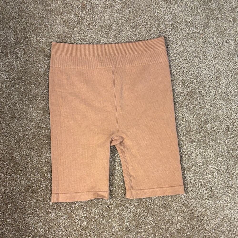 Fabletics Tan Bike Shorts
